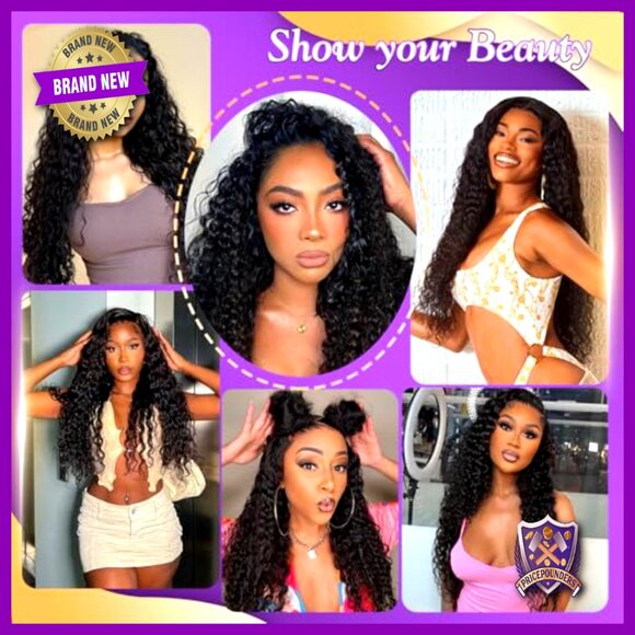 100% Human Hair Extensions 3 Bundles Deep Wave 20-24 Inch Quick Weave main image 5